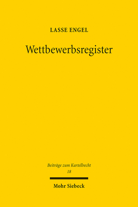 Wettbewerbsregister -  Lasse Engel