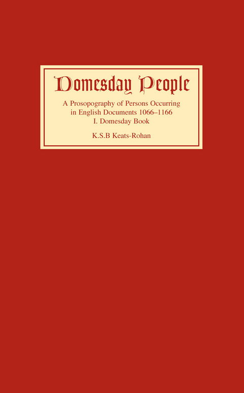 Domesday People - K S B Keats-Rohan