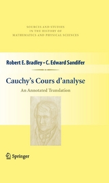 Cauchy’s Cours d’analyse - Robert E. Bradley, C. Edward Sandifer