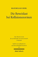 Die Beweislast bei Kollisionsnormen - Maximilian Seibl