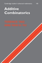 Additive Combinatorics - Tao, Terence; Vu, Van H.