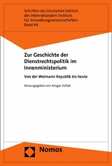 Zur Geschichte der Dienstrechtspolitik im Innenministerium - 