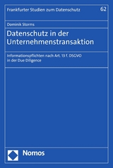 Datenschutz in der Unternehmenstransaktion - Dominik Storms