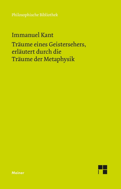 Träume eines Geistersehers, erläutert durch Träume der Metaphysik -  Immanuel Kant