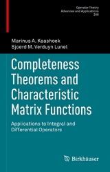 Completeness Theorems and Characteristic Matrix Functions - Marinus A. Kaashoek, Sjoerd M. Verduyn Lunel