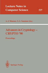 Advances in Cryptology - CRYPTO '90 - 