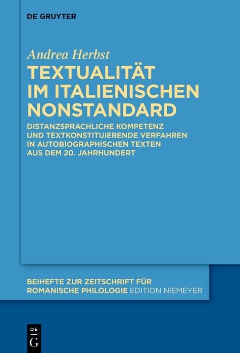 Textualität im italienischen Nonstandard -  Andrea Herbst