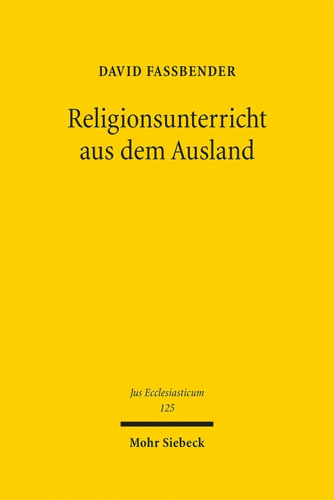 Religionsunterricht aus dem Ausland -  David Faßbender