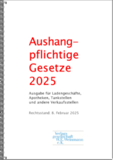 Aushangpflichtige Gesetze 2024