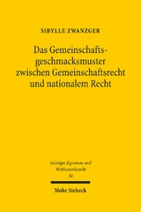 Das Gemeinschaftsgeschmacksmuster zwischen Gemeinschaftsrecht und nationalem Recht - Sibylle Zwanzger