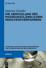 Die Abwicklung des masseunzulänglichen Insolvenzverfahrens - Hubertus Schröder