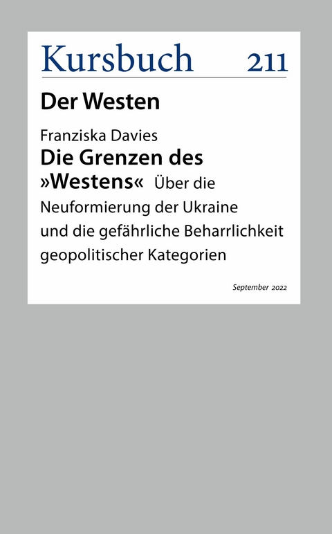 Die Grenzen des "Westens" - Franziska Davies