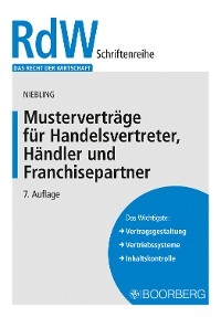 Musterverträge für Handelsvertreter, Händler und Franchisepartner - Jürgen Niebling