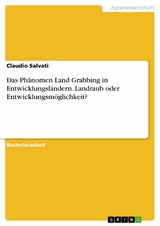 Das Phänomen Land Grabbing in Entwicklungsländern. Landraub oder Entwicklungsmöglichkeit? - Claudio Salvati