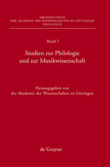 Studien zur Philologie und zur Musikwissenschaft - 