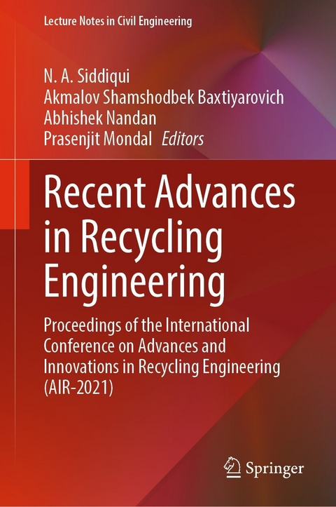 Recent Advances in Recycling Engineering - 