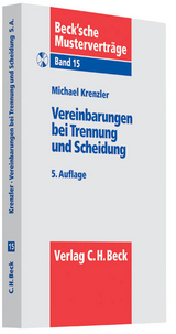 Vereinbarungen bei Trennung und Scheidung - Michael Krenzler