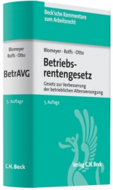 Betriebsrentengesetz - Blomeyer, Wolfgang; Otto, Klaus; Rolfs, Christian