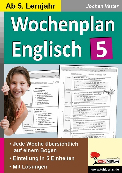 Wochenplan Englisch 5 -  Jochen Vatter