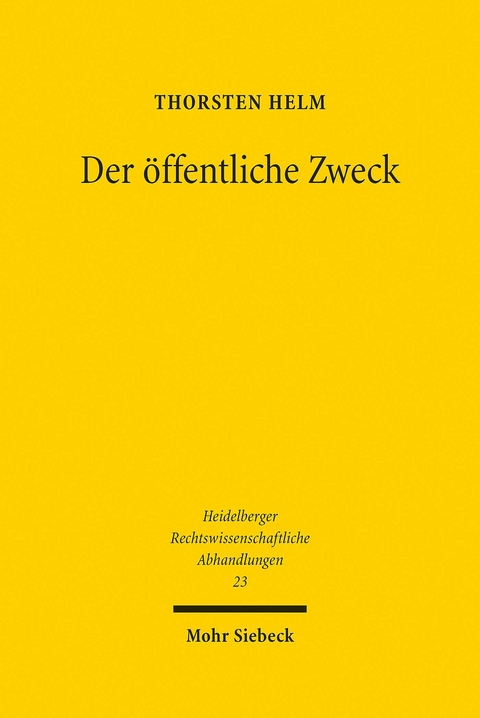 Der öffentliche Zweck -  Thorsten Helm