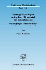 Vertragsänderungen unter dem Blickwinkel des Vergaberechts. - Verena Poschmann