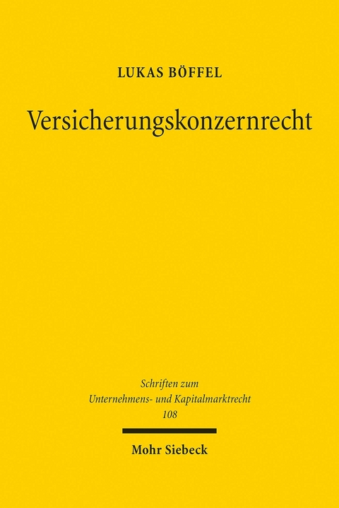 Versicherungskonzernrecht -  Lukas Böffel