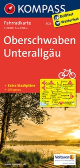 KOMPASS Fahrradkarte 3123 Oberschwaben, Unterallgäu, 1:70000