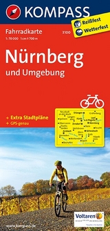 KOMPASS Fahrradkarte Nürnberg und Umgebung - 