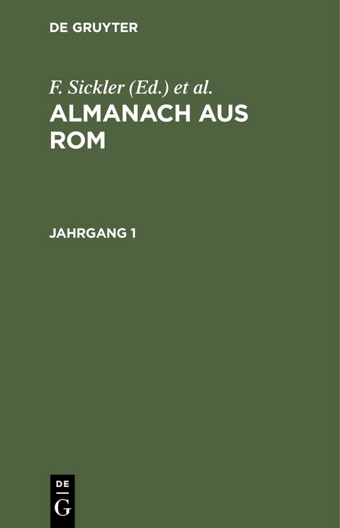 Almanach aus Rom. Jahrgang 1 - 