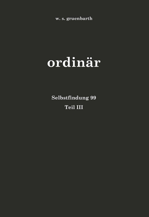 ordinär -  w. s. gruenbarth