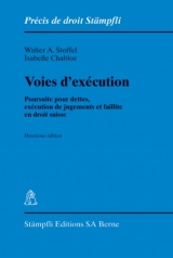 Voies d'exécution - Walter A. Stoffel, Isabelle Chabloz