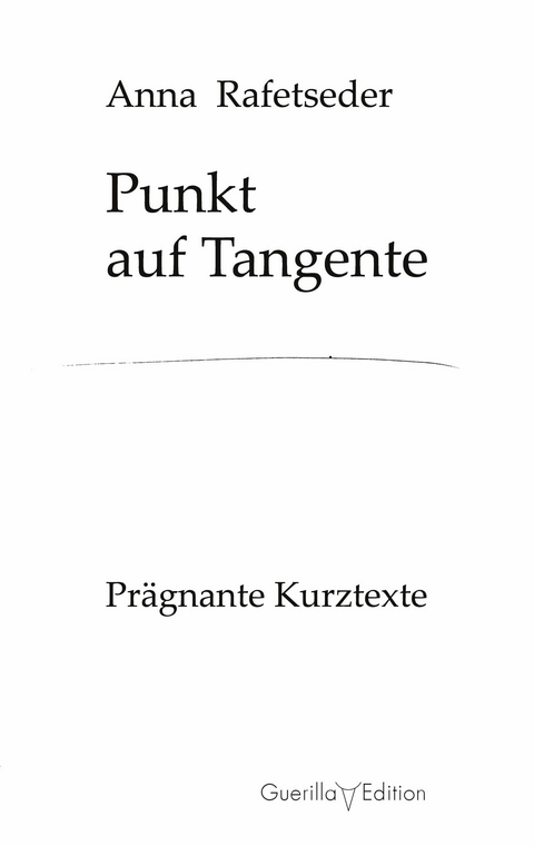 Punkt auf Tangente - Anna Rafetseder