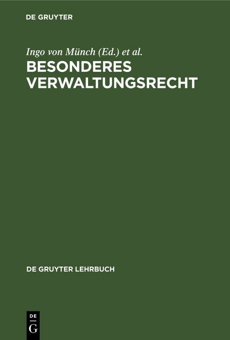 Besonderes Verwaltungsrecht - 