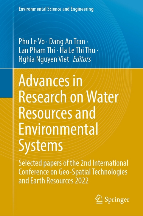 Advances in Research on Water Resources and Environmental Systems - 