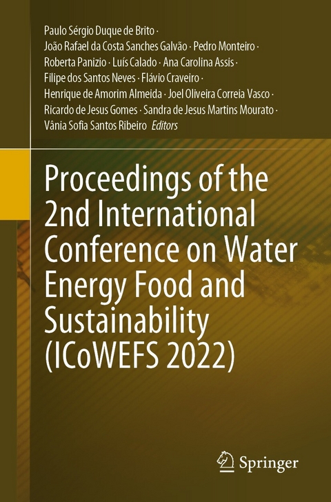 Proceedings of the 2nd International Conference on Water Energy Food and Sustainability (ICoWEFS 2022) - 