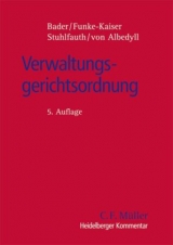 Verwaltungsgerichtsordnung - Johann Bader, Michael Funke-Kaiser, Thomas Stuhlfauth, Jörg von Albedyll