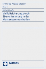 Vielfaltsicherung durch Ebenentrennung in der Massenkommunikation - Michael Kloepfer