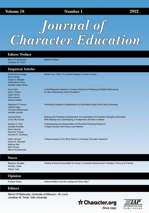 Journal of Character Education - 