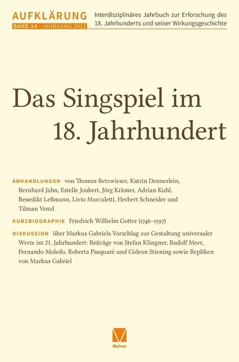 Aufklärung 34: Das Singspiel im 18. Jahrhundert - 