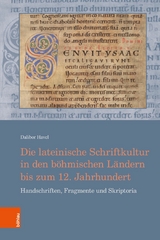 Die lateinische Schriftkultur in den böhmischen Ländern bis zum 12. Jahrhundert -  Dalibor Havel