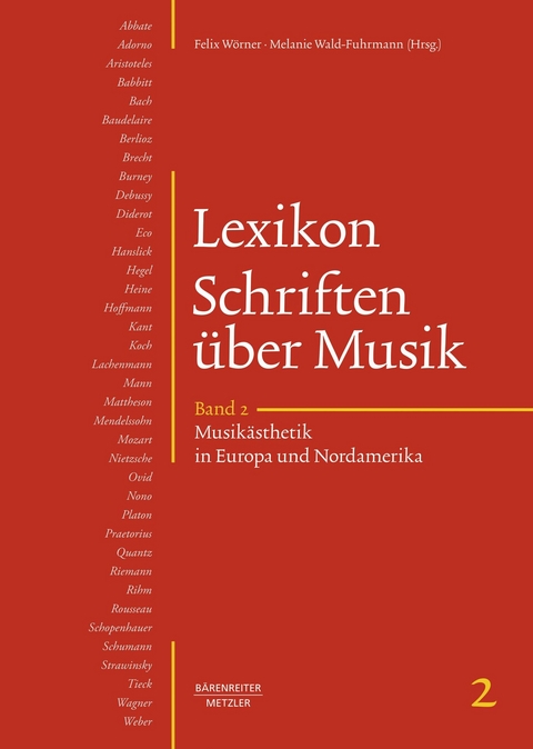 Lexikon Schriften über Musik, Band 2: Musikästhetik in Europa und Nordamerika - 