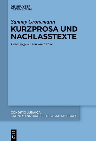 Kurzprosa und Nachlasstexte - Jan Kühne