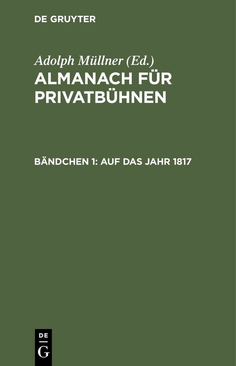 Auf das Jahr 1817 - 