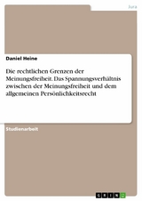 Die rechtlichen Grenzen der Meinungsfreiheit. Das Spannungsverhältnis zwischen der Meinungsfreiheit und dem allgemeinen Persönlichkeitsrecht - Daniel Heine