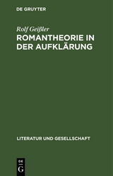 Romantheorie in der Aufklärung - Rolf Geißler