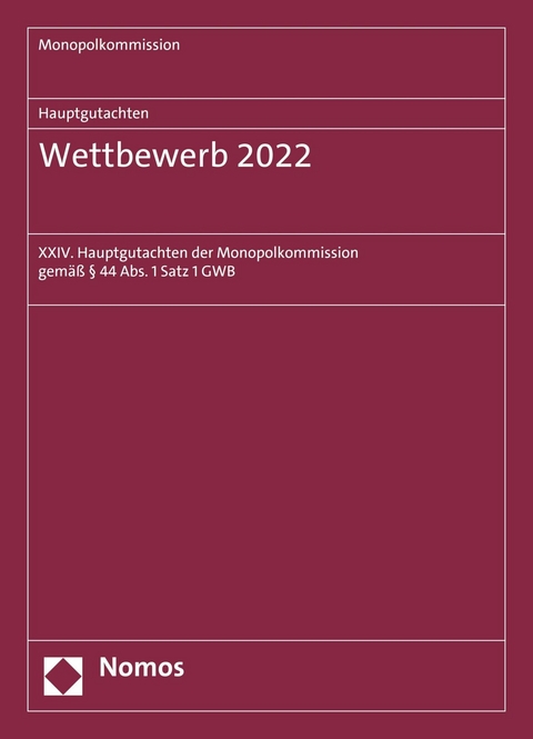 Hauptgutachten. Wettbewerb 2022 - 