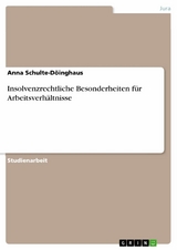 Insolvenzrechtliche Besonderheiten für Arbeitsverhältnisse - Anna Schulte-Döinghaus