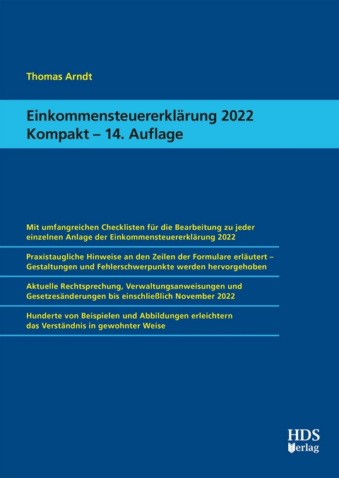 Einkommensteuererklärung 2022 Kompakt -  Thomas Arndt