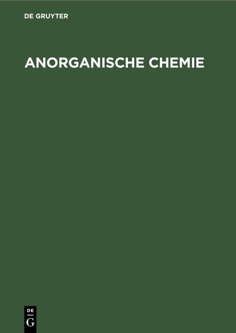 Anorganische Chemie