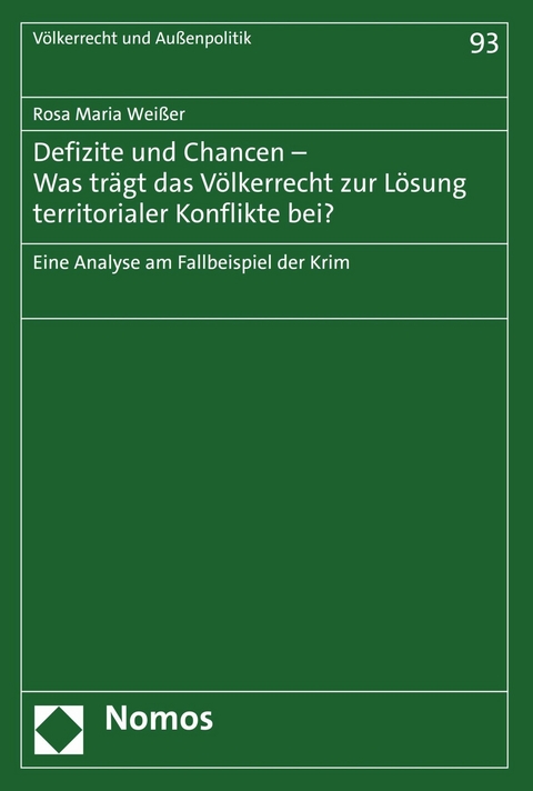 Defizite und Chancen – Was trägt das Völkerrecht zur Lösung territorialer Konflikte bei? - Rosa Maria Weißer